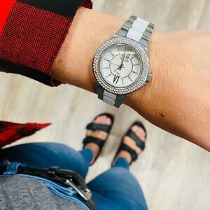 Anne Klein Watch Mother of Pearl Pave ceramic